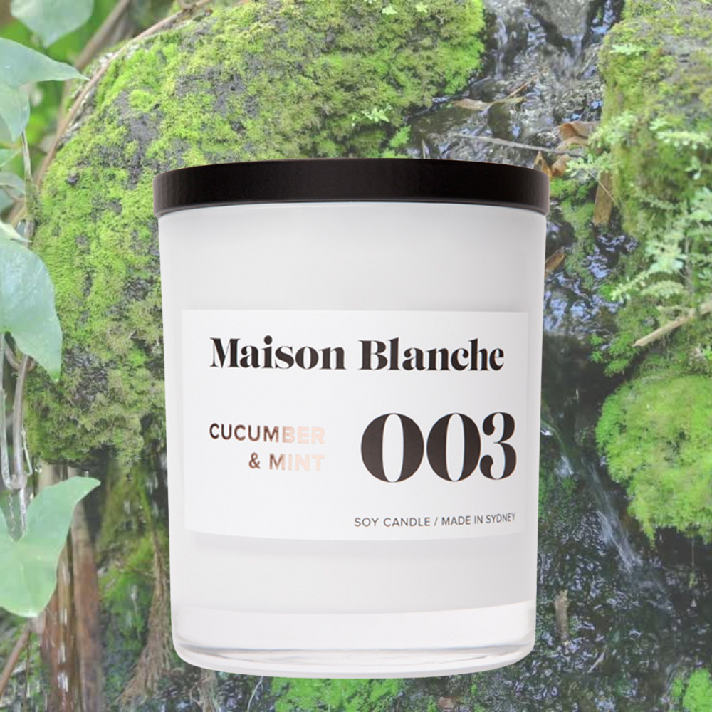 Alternate image for 003 Cucumber & Mint  / Large Candle
