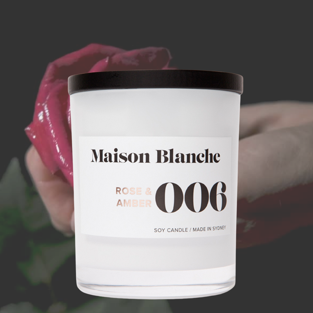 Alternate image for 006 Rose & Amber  / Large Candle