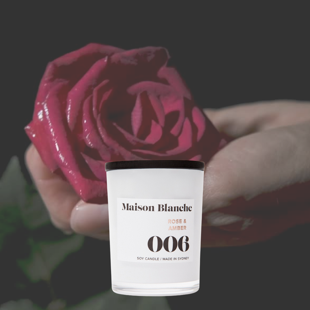 Alternate image for 006 Rose & Amber / Small Candle
