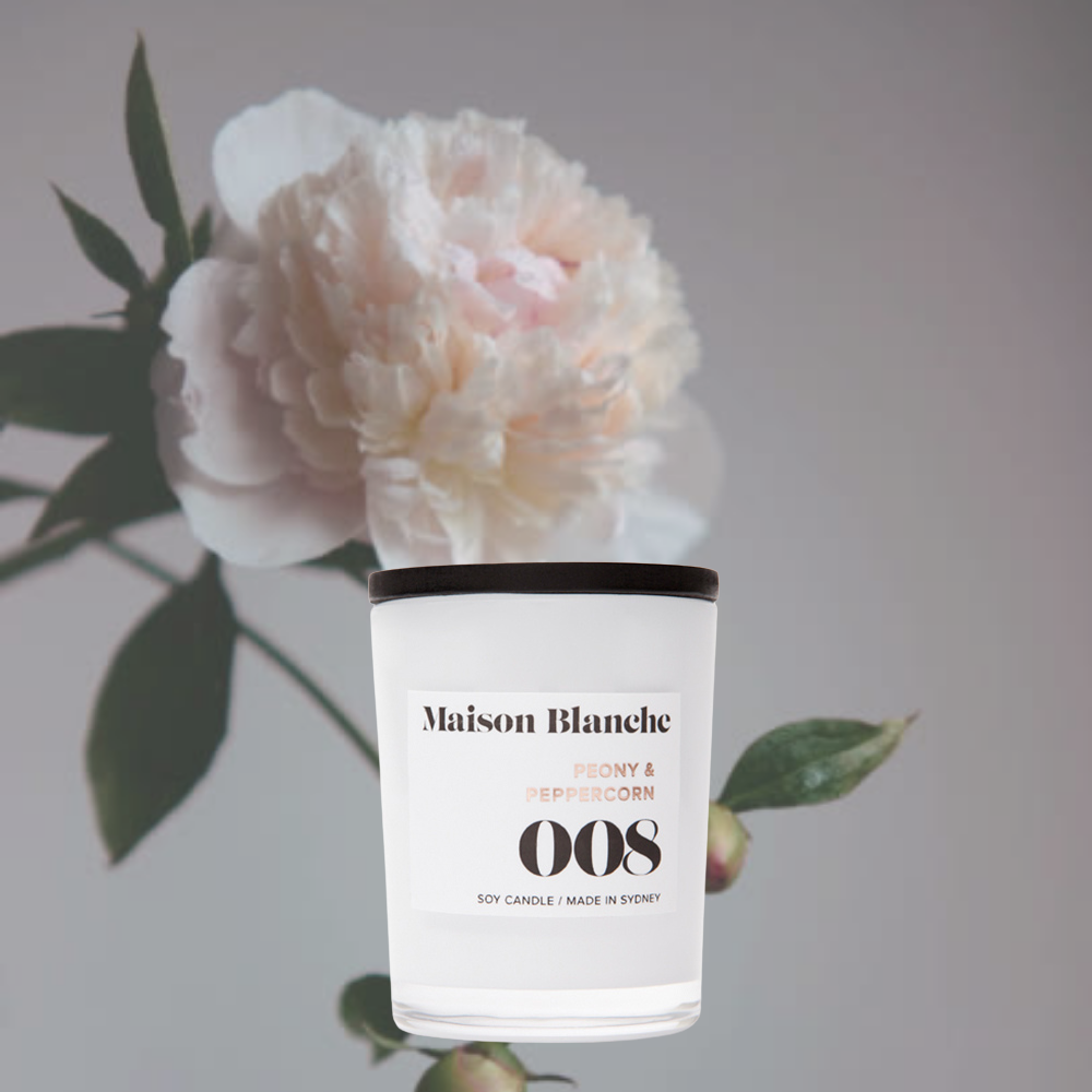 Alternate image for 008 Peony & Peppercorn / Small Candle