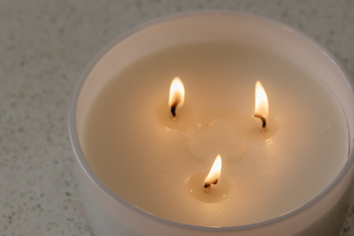 Candle burning safely
