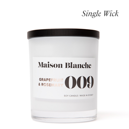 009 Grapefruit & Rosemary / Large Candle / Single Wick